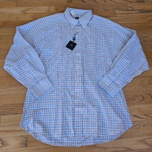 New Ike Behar Long Sleeve Button Down Men's Shirt 100% Cotton Size XL